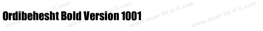 Ordibehesht Bold Version 1001 Apr字体转换